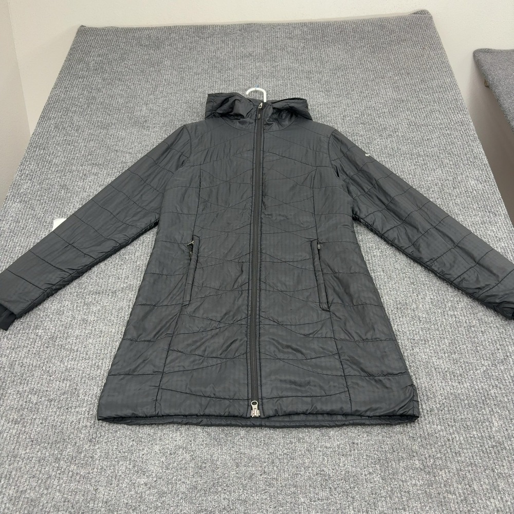 Columbia Jacket Women M Black Polyester Omni-Heat Hooded Quilted Puffer Gorpcore